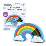 Learning Resources Rainbow Visual Timer for Kids, Sensory Timer for Autism, ADHD, 5 Time Increments, Light or Dark Mode, Ages 3+