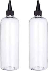 sdoot Applicator Bottle for Hair, 16.9 ounce Hair Color Applicator Bottle 2 Pack Squeeze Bottle Transparent Oil Bottles for Hair, PET Plastic Refillable Bottles with Twist Top Cap