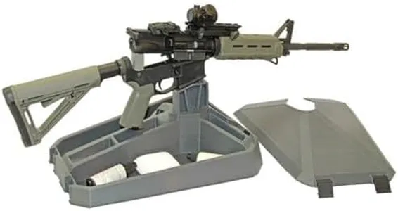 MTM MSRMS Modern Sporting Rifle Maintenance & Display Stand, USA Made, Dark Gray