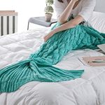 Knitted Mermaid Tail Blanket Home D