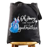 LEVLO Fairy Godmother Cosmetic Make Up Bag Gift For Fairy Godmother Fans Oh Honey I’m That Godmother Make Up Zipper Pouch Bag For Women Girls, Godmother BT, Cosmetic Bag