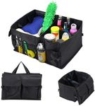 Car Boot Organiser, Car Trunk Organizer, Foldable, Multi-Compartment. Car Boot Organiser SUV, Car Storage, With Adjustable Fixing Strap, Waterproof and Non-Slip, Suitable For Suv, Car, Truck, Sedan