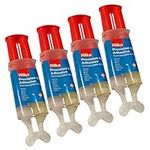 (Pack of 4) Hilka 2 Part Epoxy Resin Syringe Precision Hard Setting Adhesive Glue