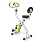 Ultrasport F-Bike 200B, bike trainer, exercise bike, fitness bike LCD training computer, maximum user weight 110 kg, heart rate measurement, 8 resistance levels, foldable, Green/White