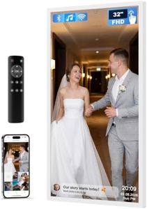 Arktronic 32 Inch FHD Extra Large Digital Picture Frame Touchscreen, 64GB FHD IPS WiFi Digital Photo Frame Remote, Share Photo/Video via Apps, Email, Auto-Rotate, White