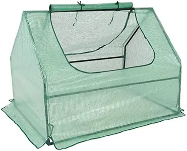 Sunnydaze Outdoor Portable Mini Greenhouse Tent with 2 Zippered Side Doors and Iron Tube Frame - Green - 4' x 3'