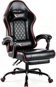 Ergonomic Gaming Chair with Footrest Lumbar Support, Home Office Game Desk