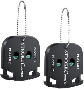 GreenHaven Mini Golf Score Shot Stroke Counter Clicker with Key Chain for Golf Game Scorekeeper Portable 2-Dial Outdoor Sport Scoreboard for Putts, 2 Pack