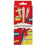 Pentel Mattehop 1.0mm Gel Roller 7pc Wallet - Original Colours