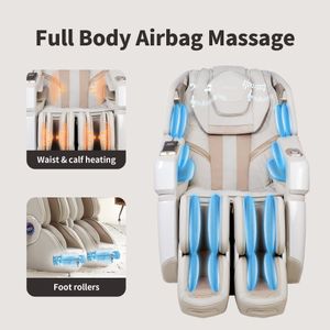 ROTAI 4D Full Body Massage Chair with Heat, Zero Gravity, White