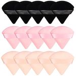 COSLUXE 15pcs Triangle Powder Puff For Women Makeup Sponge puff Multicolored Face Dry Wet Makeup Puff for Loose Powder Body Powder, Cotton Cosmetic Sponge for Contouring, Under Eyes and Corners