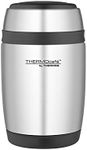 Thermos Curved Food Flask with Spoon, Stainless Steel, 400 ml
