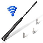 Eightwood Universal Car Antenna Replacement，AM/FM/DAB Roof Car Radio Aerial Mast，Rod Car Antenna，Screws M4 M5 M6，23cm/9 inch short