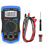 GOLDCHAMP Capacitor Tester Multimeter 2000pF~200μF Capacitance, 20mH~20H Inductance, 20Ω~2000MΩ Resistance Meter, hFE Test Multimeter, Manual Range, Back Light, Auto Power Off, Testing Meter Tool