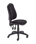 Office Hippo Small Office Chair without Arms, Computer Desk Chair with High Curved Back, Swivel Office Chair + Adjustable Backrest, Home Office Chair with Wheels, Holds Up to 115kg, 2 Year Wty - Black