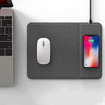 AmyZone Fast Wireless Charging Mouse Pad 15W Qi Certified Fabric Case-Friendly Large Wireless Charger Gaming Mouse Mat for iPhone 13/12 Pro/Xs/X/8/11 Samsung S10 Note 10 Google Pixel 4/3 XL for Gift