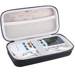 BOVKE Hard EVA Travel Case for YK15AB EMS TENS Unit Muscle Stimulator Electronic Pulse Massager, Extra Room for Battery Electrode Wires Pads User Manual Pads Holder and Gel, Black