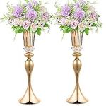22in Gold Vases for Centerpieces, 2