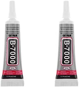 CAT PALM B-7000 Adhesive, Multi-Function Glues Paste Adhesive Suitable for Glass, Wooden, Jewelery, Rhinestones, 0.9 oz, 2 Packs