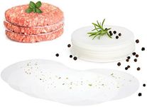 GOURMEO Round Parchment Paper Set for Hamburger - 1000 Air Fryer Liners for Tortilla and Mini Burger - 4 inch Non-Stick Patty Press Paper for Butcher