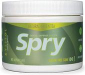 Spry Fresh Natural Xylitol Chewing Gum Dental Defense System Aspartame-Free Sugar Free Gum (Green Tea, 100 Count - Pack of 1)