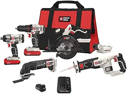 PORTER-CABLE PCCK617L6 20V MAX* Lithium Ion 6-Tool Combo Kit with Free USB Device