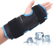 NEWGO Wrist Ice Pack Wrap, Reusable Gel Ice Packs for Hand Injuries, for Carpal Tunnel, Rheumatoid Arthritis, Tendonitis, Sports Injuries, Swelling, Bruises, Sprains (Black)