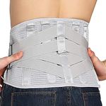 Lower Back Braces for Back Pain Relief - Compression Belt for Men & Women - Lumbar Support Waist Backbrace for Herniated Disc, Sciatica, Scoliosis - Breathable Mesh Design, Adjustable Straps (S, Gray)