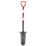 HANTOP Digging Spade Shovel Drain Spade Square Point Shovel Transplanting Spade Trenching Shovel, 44 inches