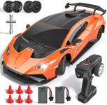Lamborghini RC Drift Car, 1:18 4WD High Speed Remote Control Drift Cars with Full Proportional Throttle and LED Light, 35 KM/H RC Racing with Speed Adjustment, Boys Toy Gifts Age 6 7 8 9 10 11 12+