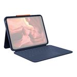 Logitech 920011130 Rugged Combo 4 Touch for iPad (10th gen) - Keyboard and Folio case - Classic Blue (Renewed)