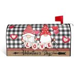 Valentines Day Mailbox Cover Standard 18 X 21 Inch Valentine Mailbox Cover Magnetic Waterproof Post Wraps Gnome Valentine Decoration Box Cover for Outdoor Yard Valentines Decorations