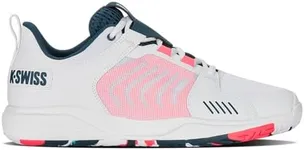 K-Swiss Men's Ultrashot Team Tennis Shoe, White/Stargazer/Neon Blaze, 10 M