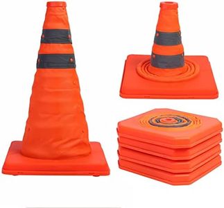 Sunnyglade 4 Pack 15.5 inch Collapsible Traffic Cones Multi Purpose Pop up Reflective Safety Cone