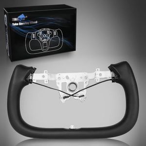 ZIMABLUE Steering Wheel,Nappa Leather Yoke Steering Wheel for tesla model 3 2024-2025