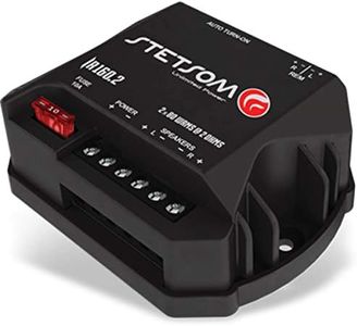 Stetsom IR 160.2 RCA 2 Ohms Compact Digital Multi-Channel Amplifier, IRON LINE, 160 Watts RMS 160x2, 2Ω Stable, Digital Car Audio Amp, Full-Range Sound Quality, Crossover, Factory Player Audio Adapter