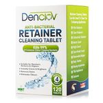 Retainer Cleaning Tablets- 120 Tablets, Fresh Brite & Stain-Free, for Invisalign, Aligners, Dentures, Mouth Guard, Denture Cleaner - 120 Tablets 4 Month Supply