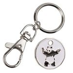 HENBRANDT Banksy Panda with guns urban art Trolley locker Token Keyring x 1 unit