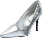 Karl Lagerfeld Paris Women's Royale Dress Pump, Silver, 8.5