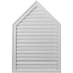 Ekena Millwork GVPE24X30F 24" W X 30" H X 1 3/4" P Peaked Gable Vent Louver, Functional