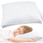 Toddler Pillow for Sleeping 1 Pack Shredded Memory Foam Pillows Adjustable Cool Pillow for Side Back Stomach Sleepers Luxury Gel Pillows Toddler Pillow with Washable Removable Cover