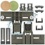 UPGRADED W10350376 Dishwasher Top Rack Adjuster Compatible with kitchenaid Whirlpool kenmore elite dishwasher parts Upper Rack W10195840 Dishwasher Replacement Parts KUDS35FXSSA, KUDE40FXSS5,10PCS