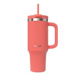 Contigo Streeterville Tumbler, 40 oz (1.18 L) Water Bottle with Straw, Coral