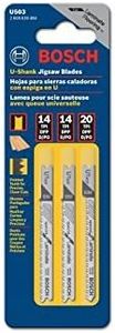 Bosch U503 3-Piece Assortment U-shank Jig Saw Blade Set for Laminate Flooring