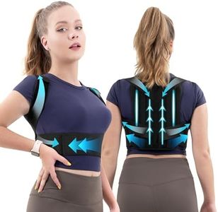 CSTKPFV Posture Corrector for Women: Adjustable Back Straightener Posture Corrector for Men, Breathable Upper Back Brace for Posture - Shoulder, Scoliosis, Hunchback, Hump (Medium/Black)