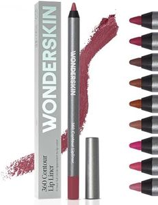 Wonderskin Lipliner Pencil - 360 Contour Lipliner, Long Lasting, Sharpenable Lip Pencil, Waterproof and Transfer-Proof Nude Lip Liner (Mauve)