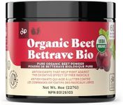 Pure Organic Beet Root Powder Supplement - 8oz 60 Serving Organic Beetroot Juice Powder & Bulk Raw Non GMO Concentrate