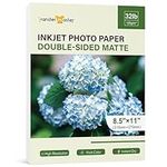 Transfer Master Double Sided Thin Matte Photo Paper 8.5x11 Inch 32lb for Inkjet Printers Dye Ink 120gsm for Menu Flyer Brochure Kids Book Printing 50 Sheets