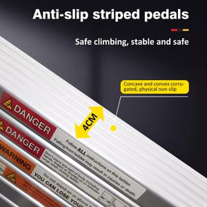 4.4M Telescoping Ladder – 14.5FT Metal, Non-Slip, Collapsible, 330lb Capacity