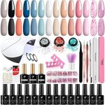 Gel Nail Polish Set with 36W UV/LED